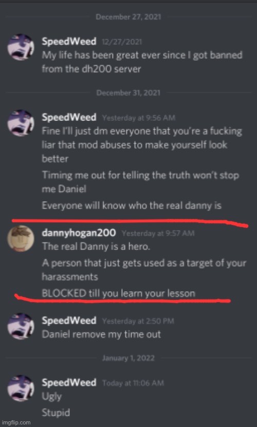 more proof danny is narcissistic | image tagged in red circle omg | made w/ Imgflip meme maker