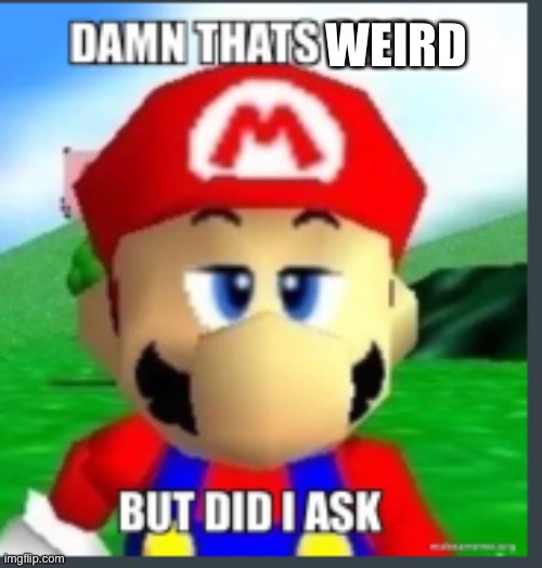 Damn that's cool, but did I ask? | WEIRD | image tagged in damn that's cool but did i ask | made w/ Imgflip meme maker