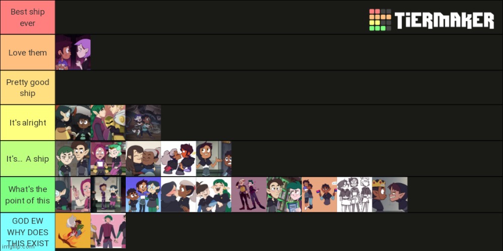 Unpopular opinion on the owl house ships | made w/ Imgflip meme maker