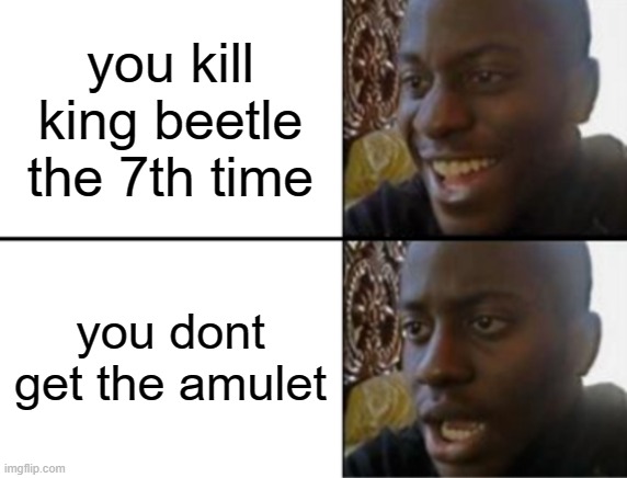 worst thing ever | you kill king beetle the 7th time; you dont get the amulet | image tagged in bee swarm simulator,roblox | made w/ Imgflip meme maker
