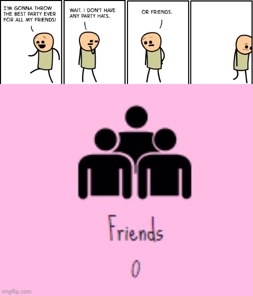 No friends or party hats for the party | image tagged in i have no friends,party,cyanide and happiness,memes,comics/cartoons,comics | made w/ Imgflip meme maker