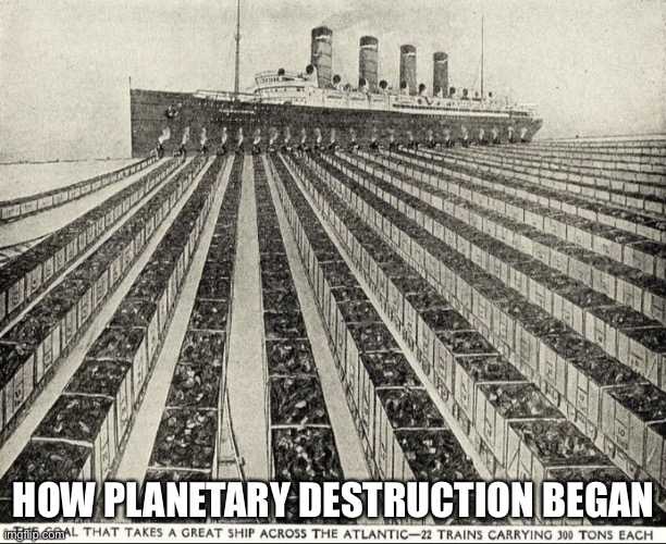 The beginning of planetary destruction | HOW PLANETARY DESTRUCTION BEGAN | image tagged in the beginning of global warming | made w/ Imgflip meme maker