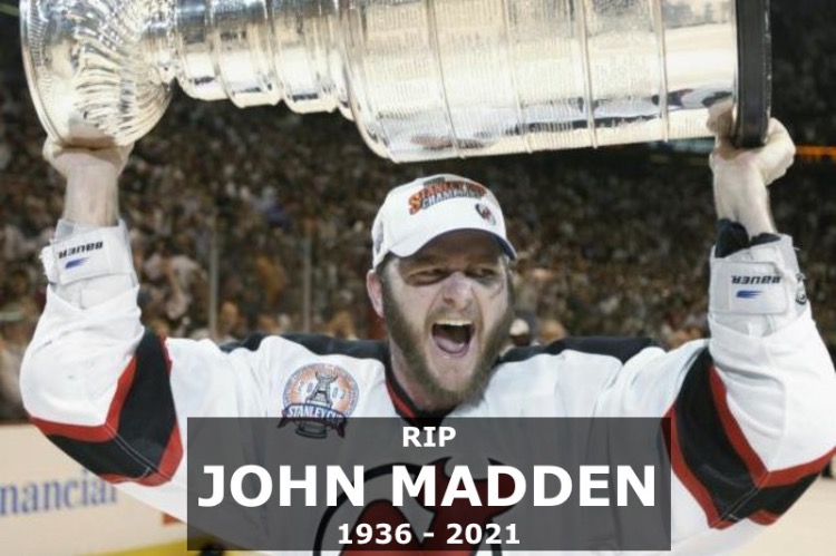 RIP John Madden New Jersey Devils | image tagged in john,madden,football,hockey,rip,death | made w/ Imgflip meme maker