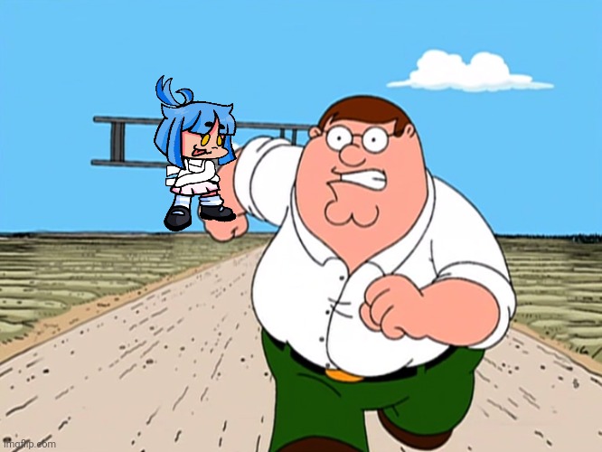 Peter Griffin running away | image tagged in peter griffin running away,qtroo | made w/ Imgflip meme maker