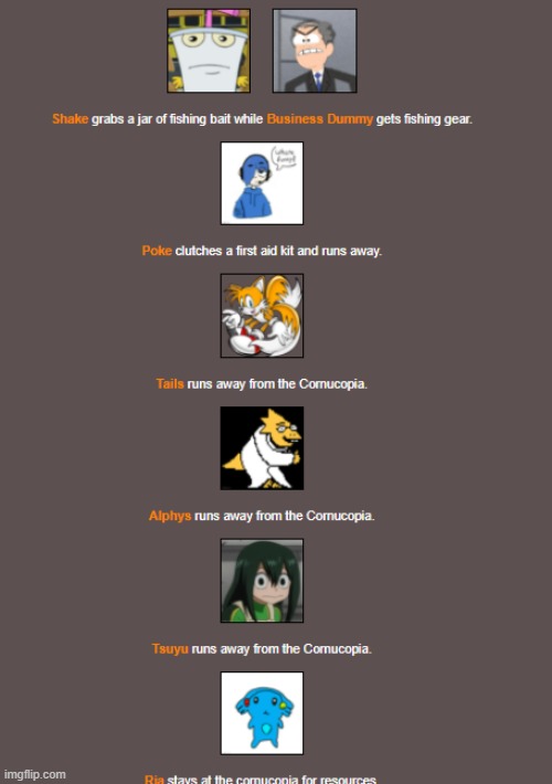 Hunger games round 1 part 3 | made w/ Imgflip meme maker