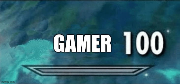 Skyrim skill meme | GAMER | image tagged in skyrim skill meme | made w/ Imgflip meme maker
