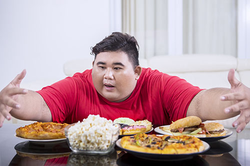 Man Eating Food Blank Meme Template