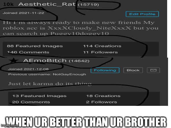 Blank White Template | WHEN UR BETTER THAN UR BROTHER | image tagged in blank white template | made w/ Imgflip meme maker