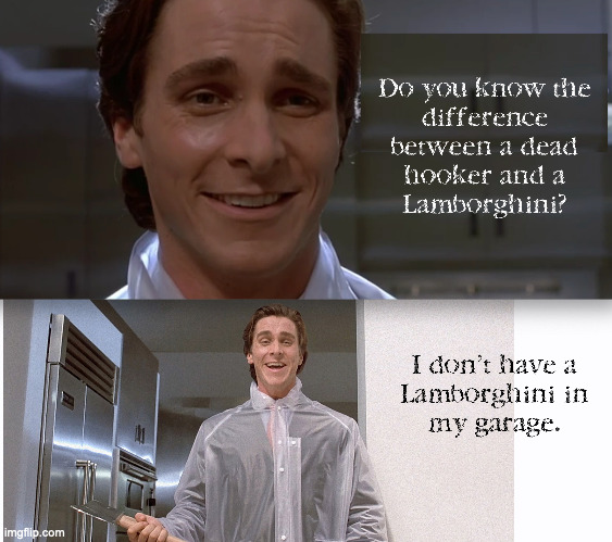 Patrick the Comedian | image tagged in bateman,christian bale,american psycho | made w/ Imgflip meme maker