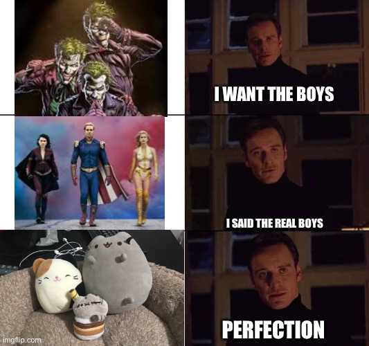 All the boys | I WANT THE BOYS; I SAID THE REAL BOYS; PERFECTION | image tagged in i want the real | made w/ Imgflip meme maker