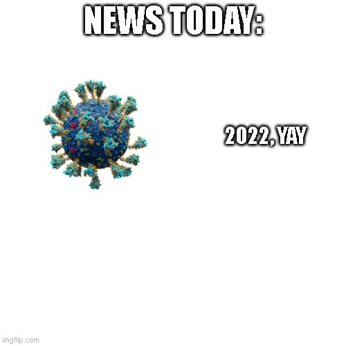 Not much going on. | NEWS TODAY:; 2022, YAY | image tagged in memes,blank transparent square | made w/ Imgflip meme maker
