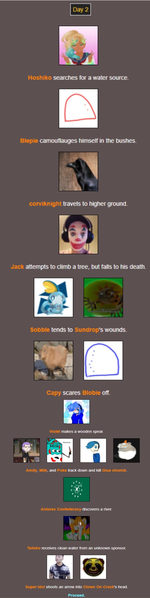 Day 2 | image tagged in hunger games | made w/ Imgflip meme maker