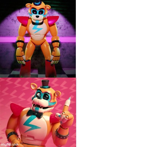 glamrock freddy hotline bling meme template | image tagged in glamrock freddy hotline bling meme template | made w/ Imgflip meme maker