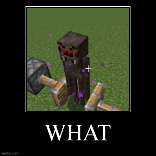 This should be illegal | WHAT | | image tagged in funny,demotivationals,minecraft,enderman,spiderman,what | made w/ Imgflip demotivational maker