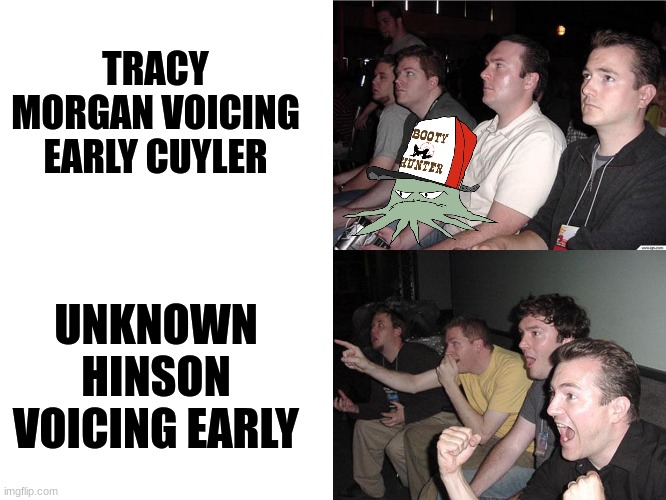 i'm not wrong, the series finale sucked with Tracey | TRACY MORGAN VOICING EARLY CUYLER; UNKNOWN HINSON VOICING EARLY | image tagged in reaction guys,squidbillies,adult swim,memes | made w/ Imgflip meme maker