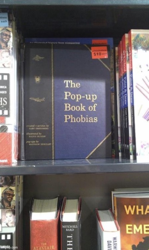 The Pop-Up Book of Phobias | image tagged in the pop-up book of phobias | made w/ Imgflip meme maker