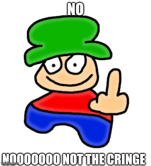 Bambi Middle Finger | NO NOOOOOOO NOT THE CRINGE | image tagged in bambi middle finger | made w/ Imgflip meme maker