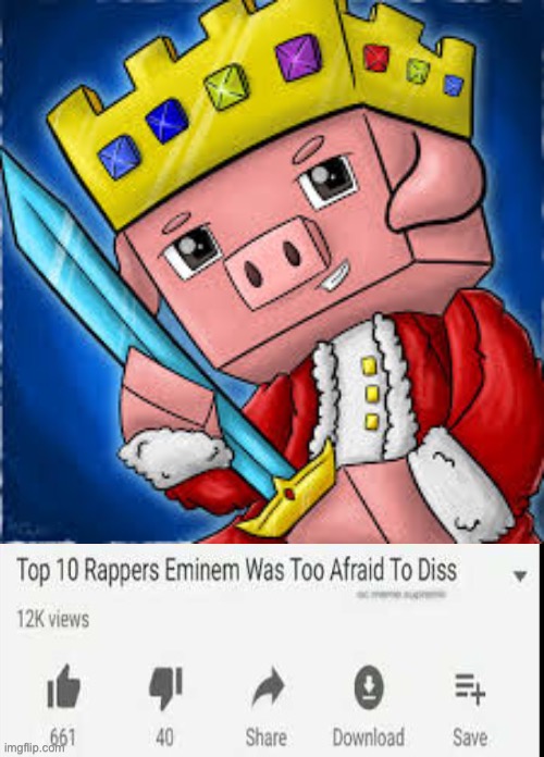 He roasts Dream so badly | image tagged in technoblade,eminem,rap,roast,rapper,pig | made w/ Imgflip meme maker