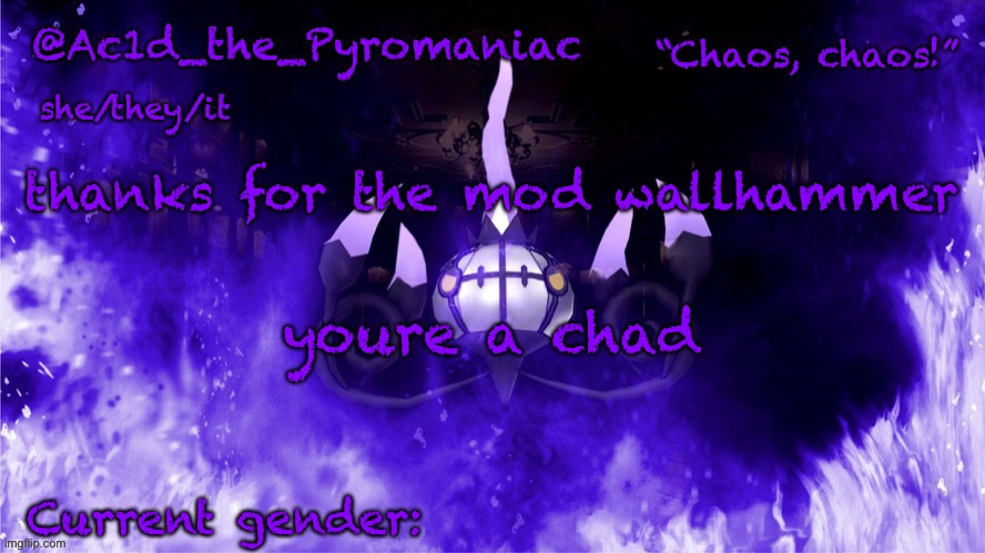 ueueueueue | thanks for the mod wallhammer; youre a chad | image tagged in ueueueueue | made w/ Imgflip meme maker