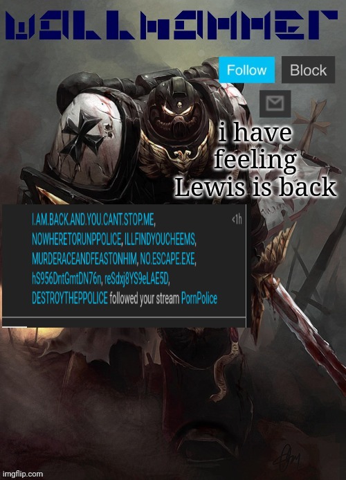 i have feeling Lewis is back | made w/ Imgflip meme maker
