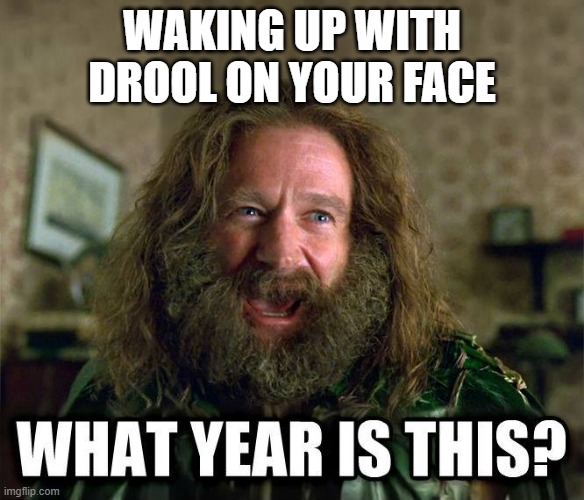what year is this | WAKING UP WITH DROOL ON YOUR FACE | image tagged in what year is this | made w/ Imgflip meme maker