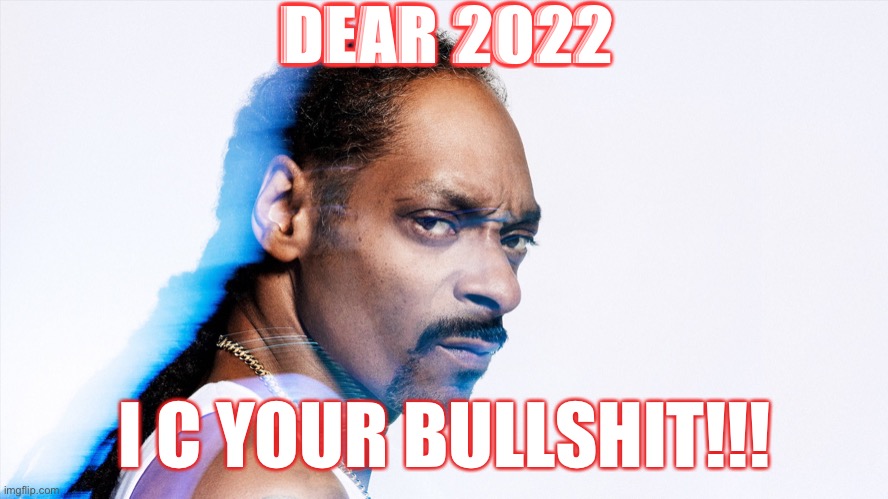 2022 | DEAR 2022; I C YOUR BULLSHIT!!! | image tagged in 2022 | made w/ Imgflip meme maker