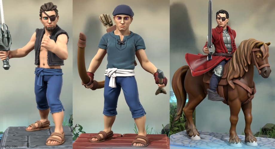 My 3 most recently created OCs, newest to oldest: Artaxiad Xanthos, Falkor Elway, and Logan Arrington | image tagged in artaxiad xanthos,falkor elway,logan arrington | made w/ Imgflip meme maker