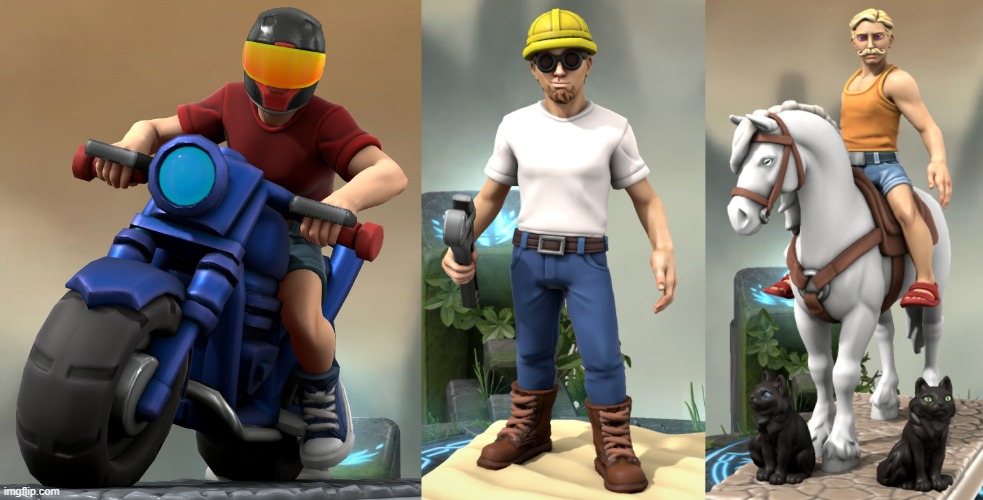 My 3 most recently created modern OCs | image tagged in andrei kuznetsov,jair bressett,brandon roberts | made w/ Imgflip meme maker