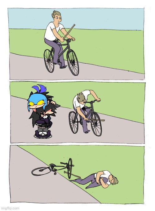 Lol bike fail | image tagged in memes,bike fall,hunter roo | made w/ Imgflip meme maker
