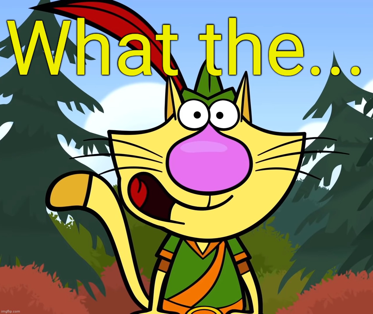 No Way!! (Nature Cat) | What the... | image tagged in no way nature cat | made w/ Imgflip meme maker