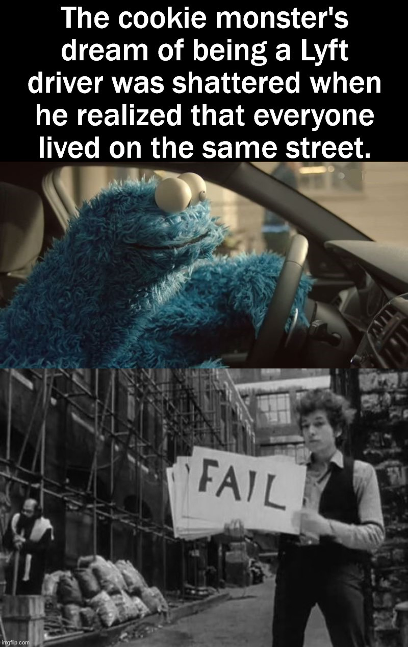 Cookie Monster fail. A different kind of fail. | image tagged in you had one job,task failed successfully,cookie monster | made w/ Imgflip meme maker