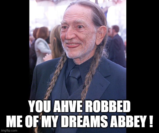 YOU AHVE ROBBED ME OF MY DREAMS ABBEY ! | made w/ Imgflip meme maker