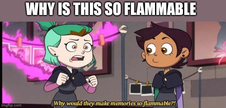 WHY IS THIS SO FLAMMABLE | made w/ Imgflip meme maker