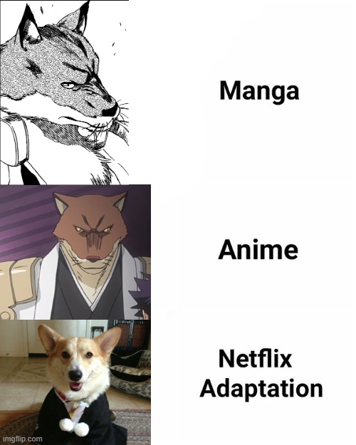 It's not that bad ^w^ | image tagged in netflix adaptation,sajin,memes,funny,furry,bleach | made w/ Imgflip meme maker
