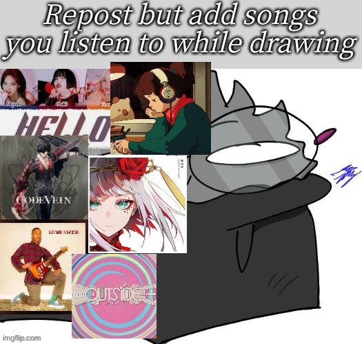 Weeb powers activate | image tagged in drawing,music | made w/ Imgflip meme maker