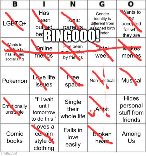 i won lol | BINGOOO! | image tagged in jer-sama's bingo | made w/ Imgflip meme maker