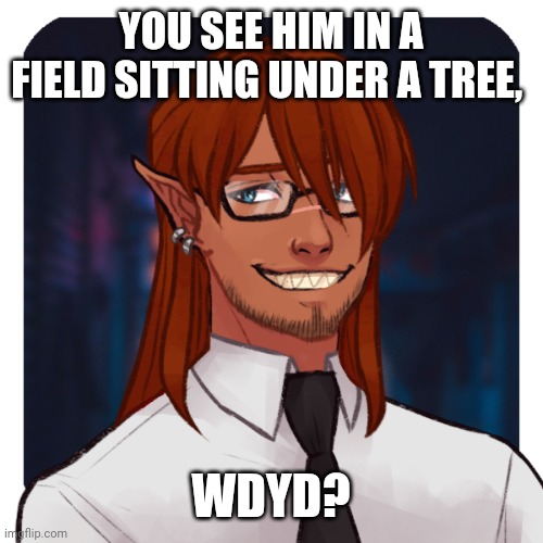 YOU SEE HIM IN A FIELD SITTING UNDER A TREE, WDYD? | made w/ Imgflip meme maker