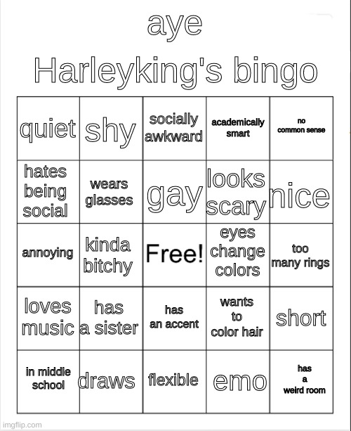 harley bingo Blank Meme Template