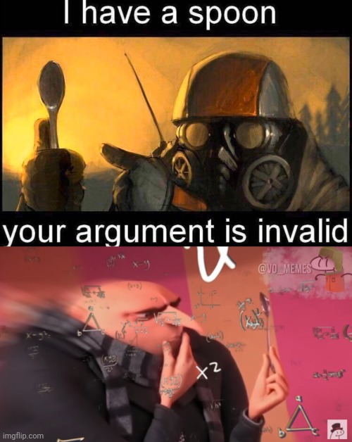 image tagged in i have a spoon,gru calculating | made w/ Imgflip meme maker