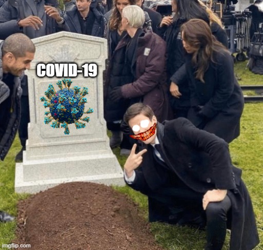 Grant Gustin over grave | COVID-19 | image tagged in grant gustin over grave | made w/ Imgflip meme maker