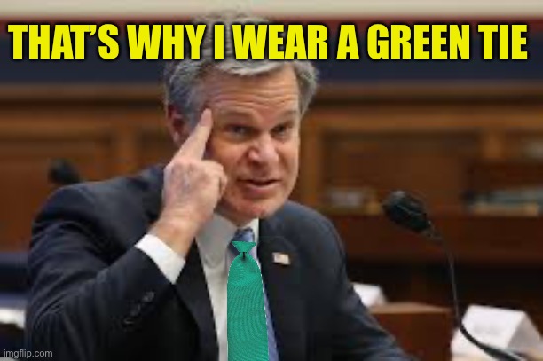 FBI. Roll Safe | THAT’S WHY I WEAR A GREEN TIE | image tagged in fbi roll safe | made w/ Imgflip meme maker
