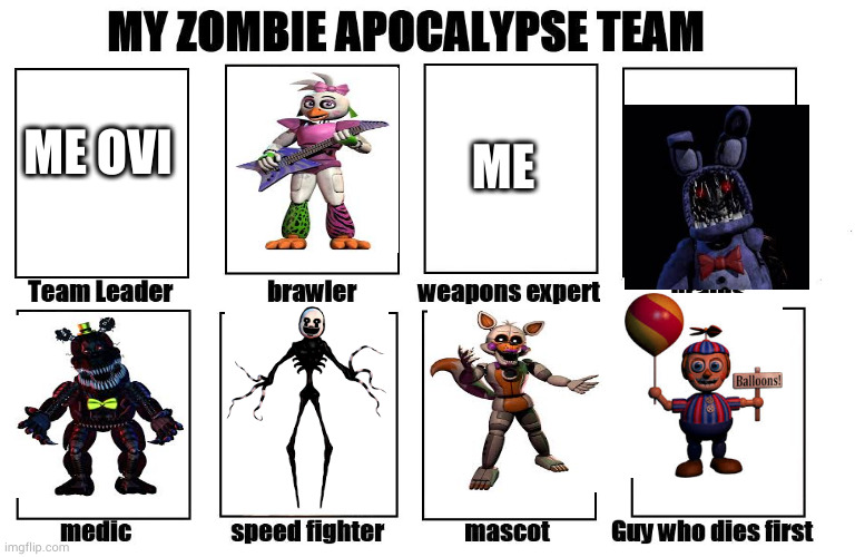 If I had life my way | ME OVI; ME | image tagged in my zombie apocalypse team | made w/ Imgflip meme maker