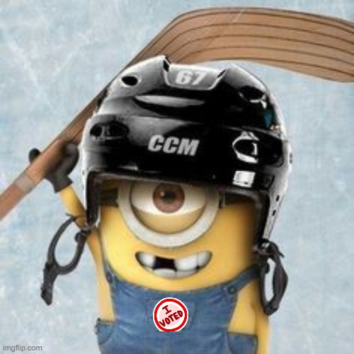 Hockey Minion | image tagged in hockey minion | made w/ Imgflip meme maker