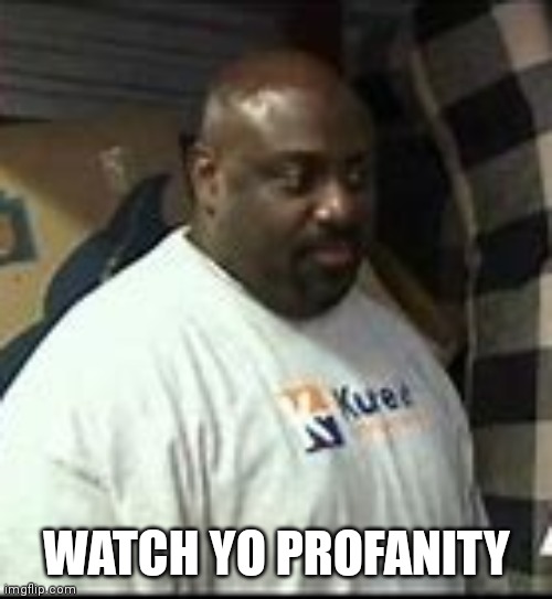 watch your profanity | WATCH YO PROFANITY | image tagged in watch your profanity | made w/ Imgflip meme maker