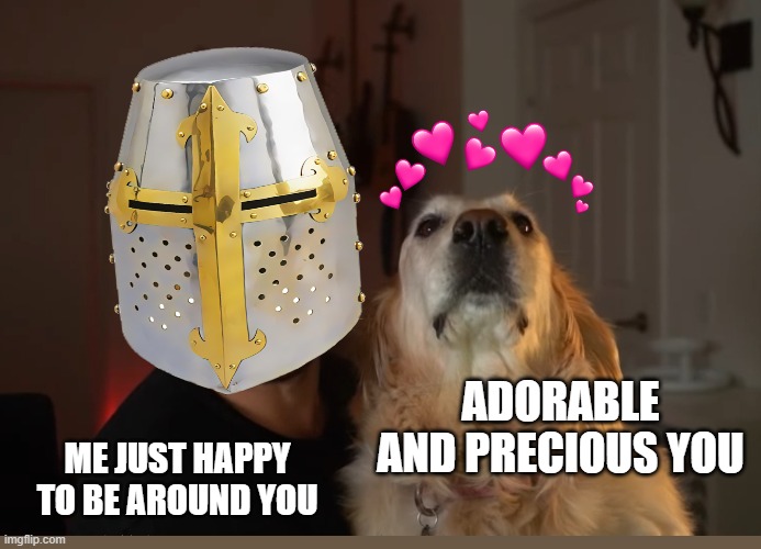 <3 <3 <3 <3 | ADORABLE AND PRECIOUS YOU; ME JUST HAPPY TO BE AROUND YOU | image tagged in markiplier and chica,wholesome,crusader | made w/ Imgflip meme maker
