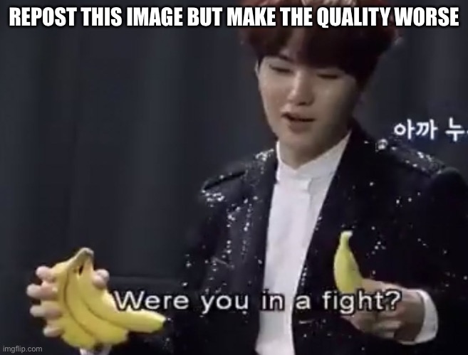 Suga fight | REPOST THIS IMAGE BUT MAKE THE QUALITY WORSE | image tagged in suga fight | made w/ Imgflip meme maker