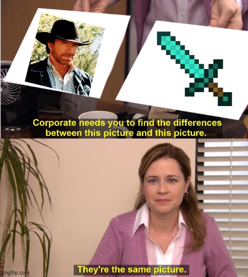 They're The Same Picture Meme | image tagged in memes,they're the same picture,chuck norris,diamond | made w/ Imgflip meme maker