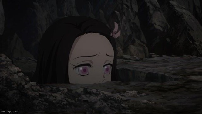 Depressed Nezuko | image tagged in depressed nezuko | made w/ Imgflip meme maker