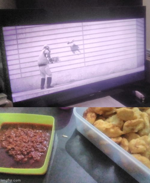 watching sum gmod machinima on the tv while eating some food. | made w/ Imgflip meme maker