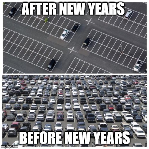New Year Gym Meme | AFTER NEW YEARS; BEFORE NEW YEARS | image tagged in new year gym meme | made w/ Imgflip meme maker